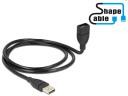 Delock Kabel USB A - A 1.00m ShapeCable 83500