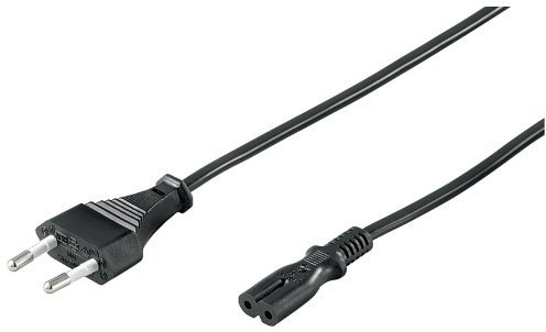 Wentronic przewód zasilający (wtyczka Euro na podwójne gniazdo) 1,5 m czarna 4040849500848