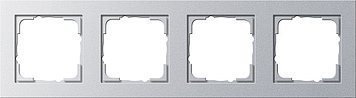 Gira E2 ALUMINIUM Ramka X4 [021425]