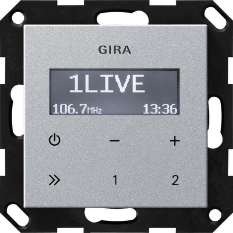 Gira 011 01136669 Radio podtynkowe System 55 (kolor: alu-lakier) 228426
