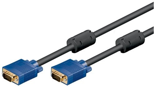 Wentronic kabel do monitora (15-bieg. wtyczka HD na 15 pinów, wtyk XGA SVGA HD 15-biegunowa czarna 10 m, czarny 4040849933783