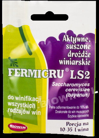 Browin DROŻDŻE SUSZONE WINIARSKIE FERMICRU LS2 DRLS2