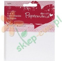 Docrafts Papermania Zestaw kopert i kart 10,2x10,2cm PAPERMANIA BIAŁE 12szt. PMA-151602