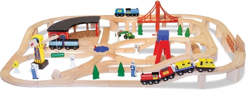 Melissa&Doug Drewniany Zestaw Kolejki 10701