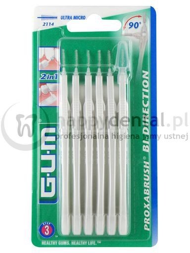 GUM Butler Sunstar Bi-Direction (2114) 6szt. - szczoteczki międzyzębowe 0.8mm (b