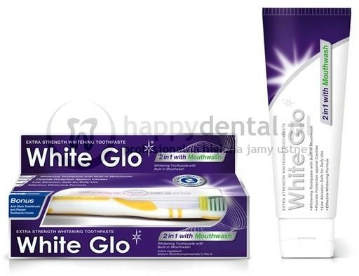 Barros Laboratories WHITE GLO 2in1 Whitening 100ml - wybielająca pasta z płynem