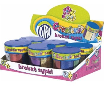 Astra Brokat 50G X 6 KOLORÓW (ZŁOTY, SREBRNY, CZERWONY, NIEBIESKI, ZIELONY, RÓŻO