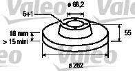 VALEO tarcza hamulcowa x2 przod 186725  186725