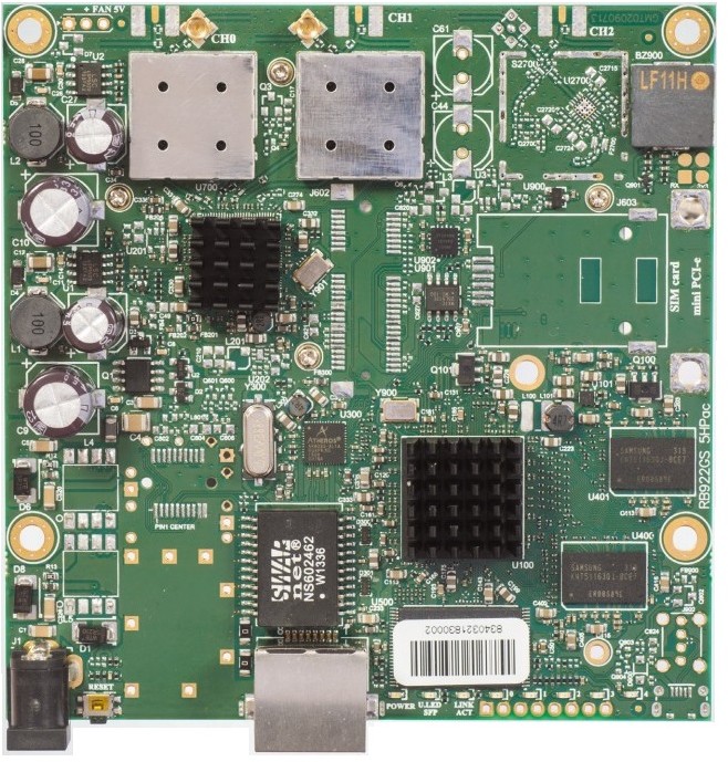 Mikrotik Płyta RouterBoard 911g With 720mhz Atheros Cpu, 128mb Ram, 1xgigabit Lan RB91 (RB911G-5HPacD)