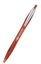 BIC Długopis Atlantis automatyczny z metalowym klipem czerwony BC082-3