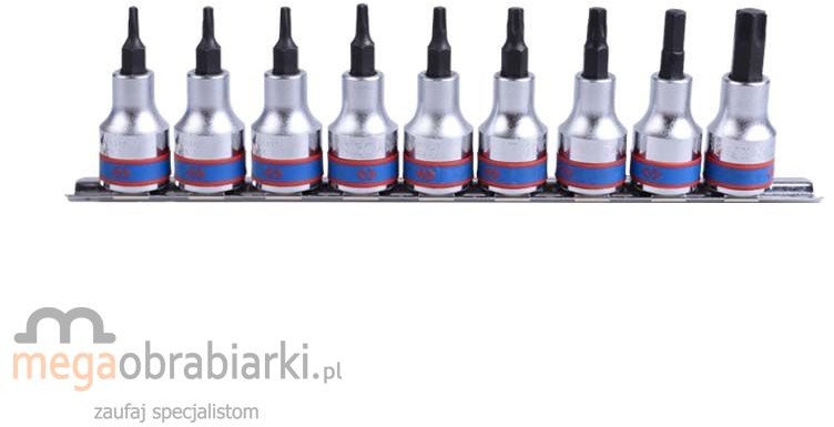 KING TONY zestaw nasadek z końcówką torx na szynie 4109PR10