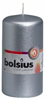 Bolsius Świeca PIEŃKOWA 120/60 SREBRNA