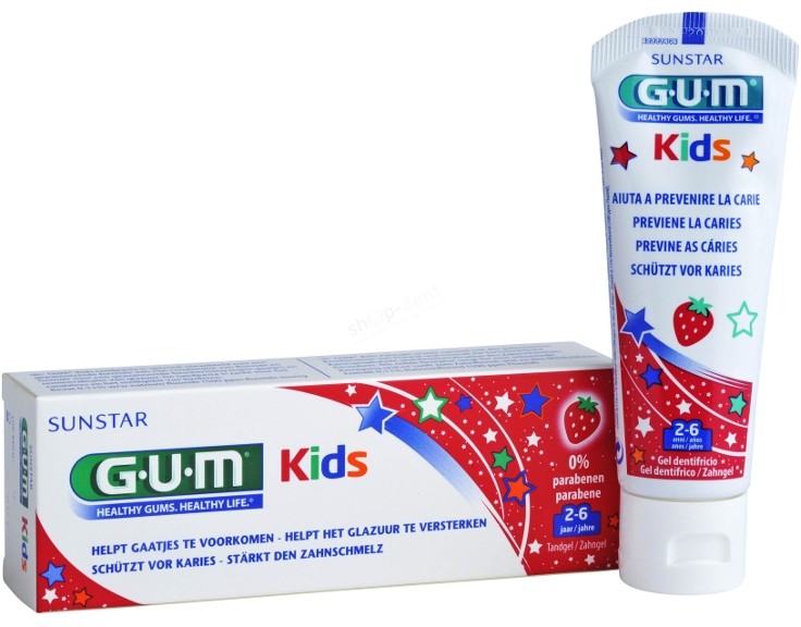 Sunstar GUM Butler Kids 50ml (3000) - pasta dla dzieci (2-6 lat) o smaku truskaw