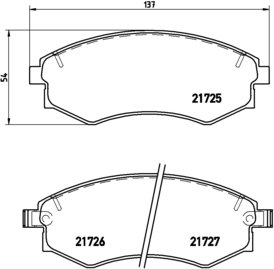 BREMBO Zestaw klocków hamulcowych, hamulce tarczowe P 15 011