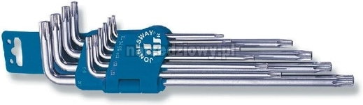 Jonnesway (R) Zestaw 10 kluczy kątowych torx bardzo długich H12S110S