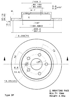 BREMBO 08.B357.10