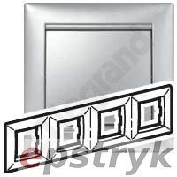 Legrand VALENA Ramka poczwórna pozioma ALUMINIUM 770154