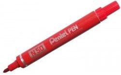PENTEL Marker permanentny czerwony N50 PN5137