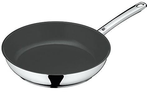 WMF Devil patelnia ze stali nierdzewnej Cromargan, warstwa ceramiczna, uchwyt ze stali nierdzewnej, średnica 24 cm, nadaje się do kuchni indukcyjnej, konieczność mycia ręcznego 0741446021