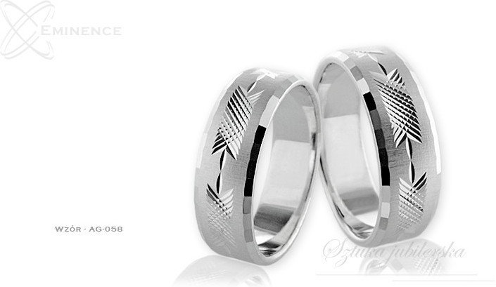 Eminence Obrączki srebrne - wzór Ag-058