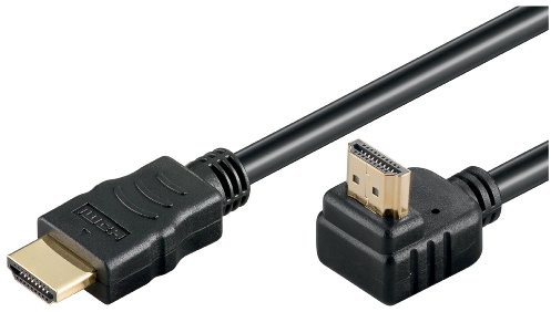 Wentronic High Speed   HDMI z Ethernet 1,0 m wtyczka A, proste > wtyk A, pod kątem 90 ° 1 szt. czarny 31915