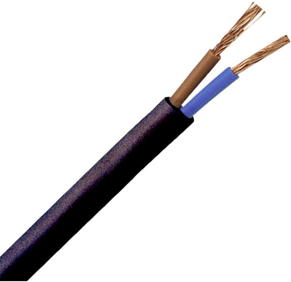 Conotech Kopp gumowany przełączający H03VV-F 2 x 0.75 mm Kopp 152210845 czarny 10 m