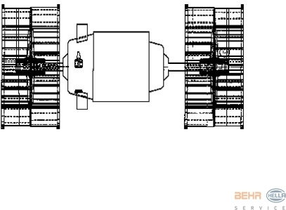 HELLA Wentylator wnętrza 8EW 009 160-641