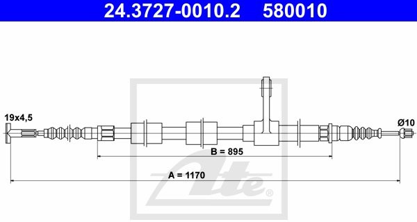 ATE LINKA HAM 24.3727-0010.2 ALFA 147 1.6 16V T.SPARK 120KM 01-, 1.9JTD 02- 24.3727-0010.2