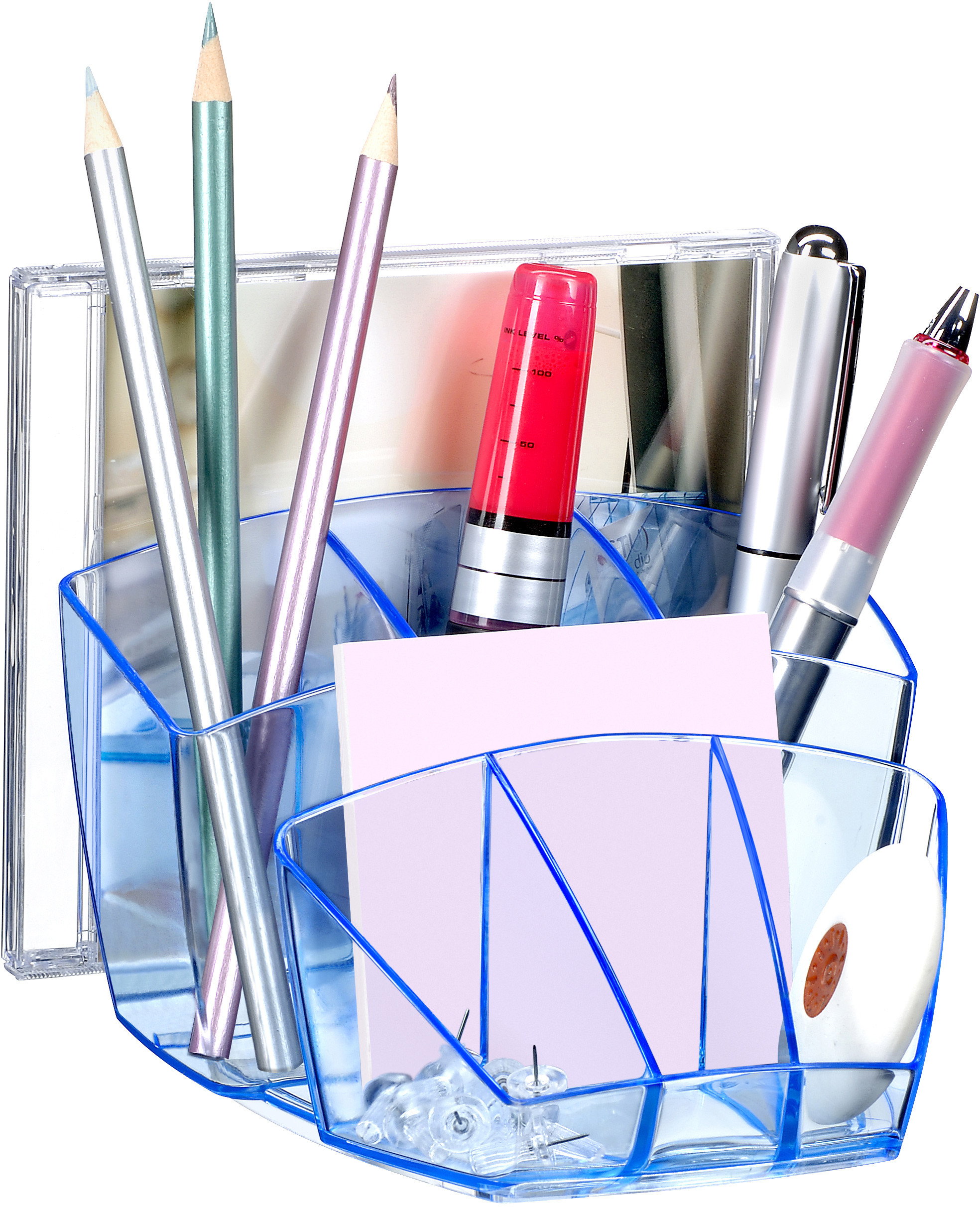 CEP Przybornik na biurko Ice, niebieski C580IC-01