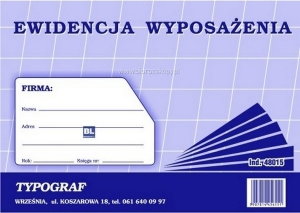 Typograf Druk Ewidencja Wyposażenia A5 48015 TP197