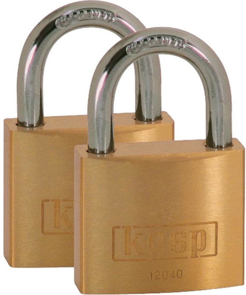Kasp Kłódka K12040D2 z zamkiem kluczykowym 40 mm Złoto-żółty