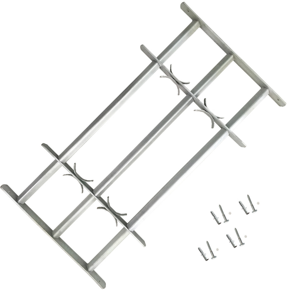 vidaXL vidaXL Krata bezpieczeństwa na okno z regulacją 500-650 mm 3 metalowe pręty