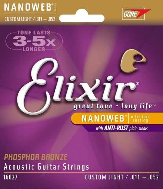 Elixir Nanoweb 16027 struny do gitary akustycznej .011-.052