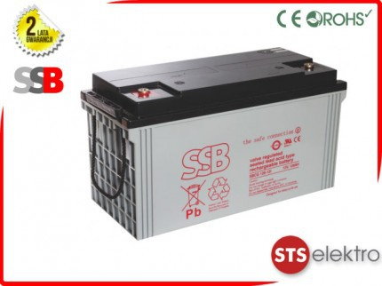 SSB Akumulator żelowy SBCG 120-12i 120Ah 12V M8