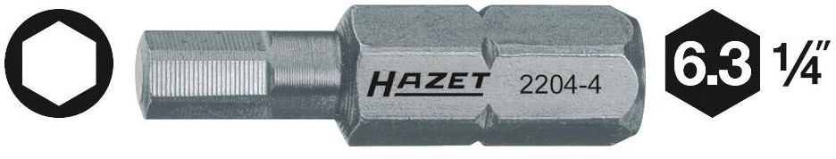 Hazet Bit z końcówką sześciokątną Hazet 2204-2.5 2.5 mm stal specjalna C 6.3 1 szt