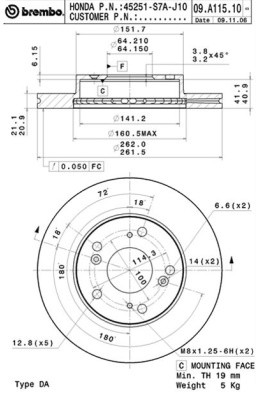 BREMBO 09.A115.10