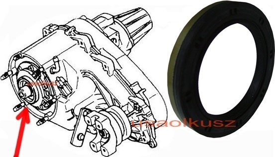 CROWN Uszczelniacz reduktora wał tył NP231 Jeep Cherokee 2003-2007