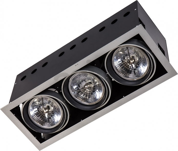 Italux Downlight Titan Pro potrójny DL-723APLUSDL-723HD(AR111)/SV