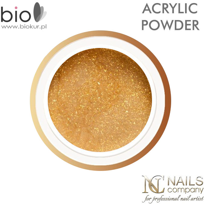 Nails Company Puder akrylowy Glitter Gold - - 7 g