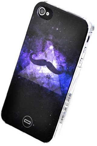 APPLE Circle Case Back Case für iPhone 4/4S Space Galaxy universe Nebula I Love Mustache Infinity