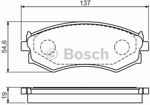 Bosch Zestaw klocków hamulcowych, hamulce tarczowe 0 986 461 139