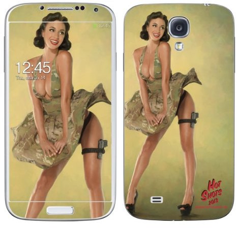 Samsung Diabloskinz B0098-0064-0026 Vinyl Skin für Galaxy S4 Pin-Up Rosie