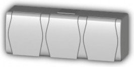 Elektro-Plast Nasielsk Gniazdo Potrójne z uziemieniem HERMES 2 1023-00
