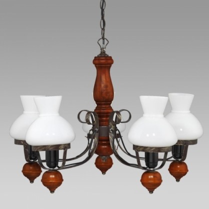 Prezent ŻYRANDOL klasyczny Lampa naftowa OPRAWA wisząca VICTORIA 25006 wiśnia IP20