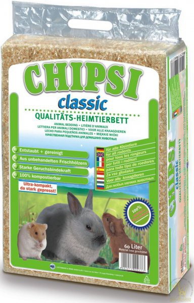Chipsi Classic - trociny dla gryzoni 60l