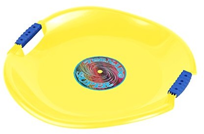 Plastkon dzieci Sledge Discs Tornado Super śniegu oscylacyjnych, żółty, jeden rozmiar