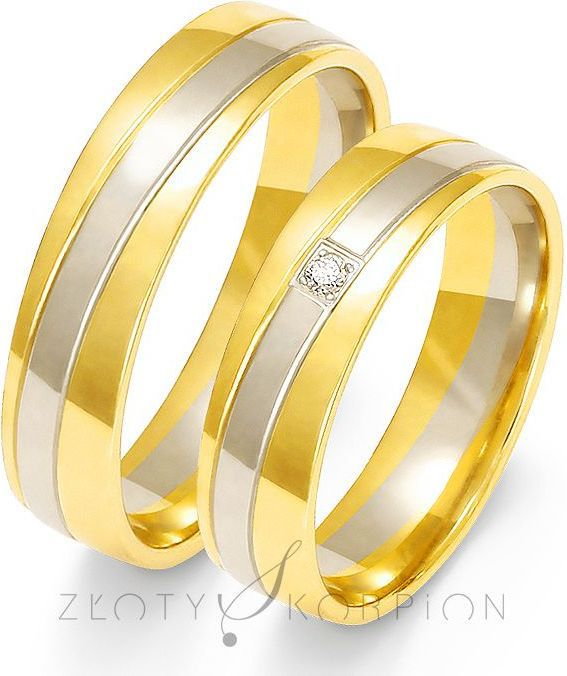 Złoty Skorpion Obrączki ślubne - wzór Au-OE219