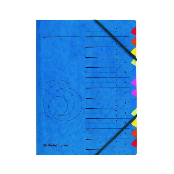 Herlitz TECZKA A4 Z GUMKĄ COLORSPAN 1-12/A-Z