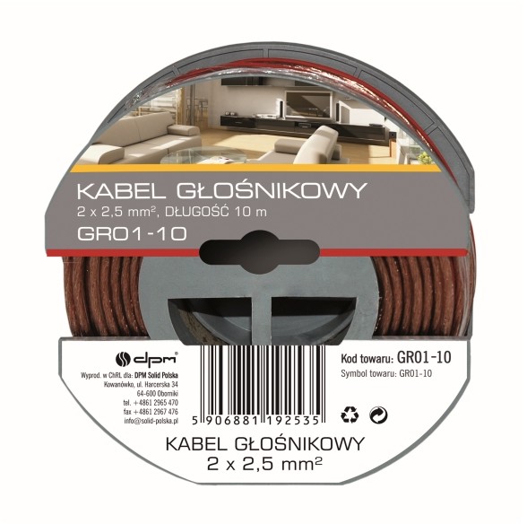 DPM Kabel głośnikowy Solid 2 x 1.5 m2 10 m