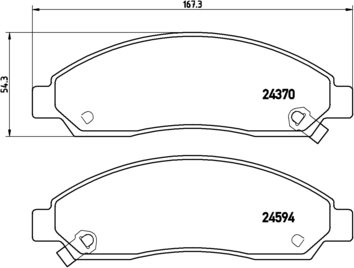 BREMBO Zestaw klocków hamulcowych, hamulce tarczowe P 34 005